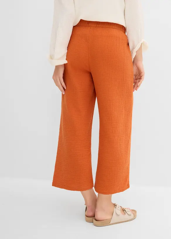 Marlenehose aus Baumwoll-Musselin, bonprix