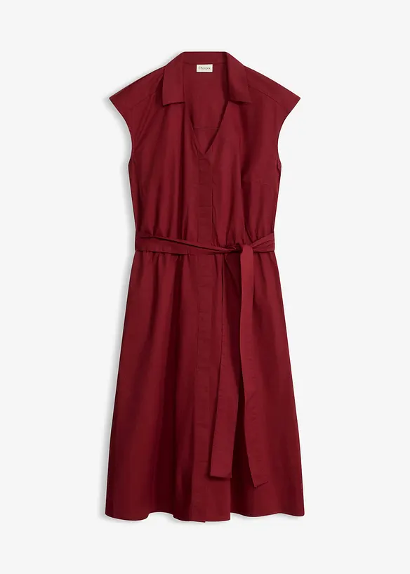 Robe-chemise avec ceinture &agrave; nouer, bonprix