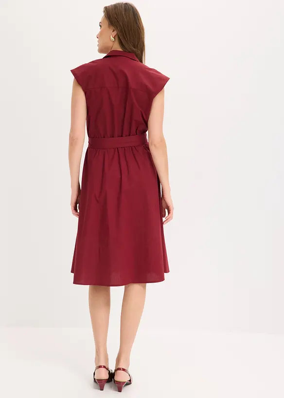 Robe-chemise avec ceinture &agrave; nouer, bonprix