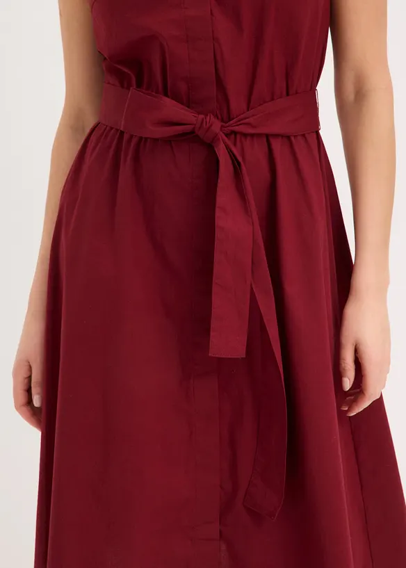 Robe-chemise avec ceinture &agrave; nouer, bonprix