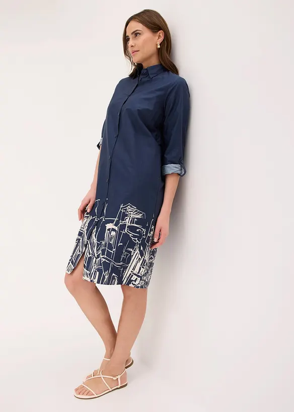 Robe-chemise en popeline de coton, bonprix
