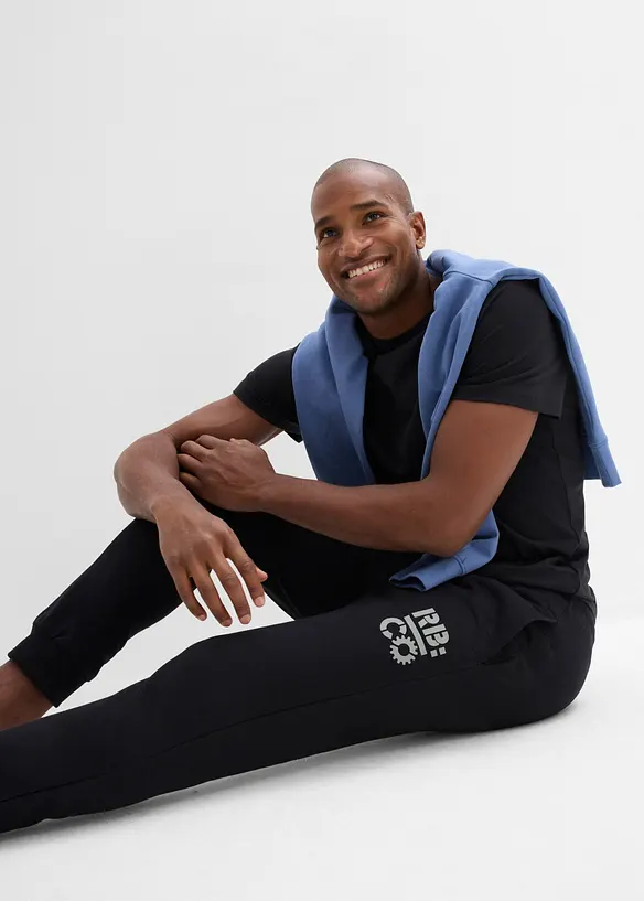 Pantalon de jogging &agrave; d&eacute;tails contrastants, bonprix