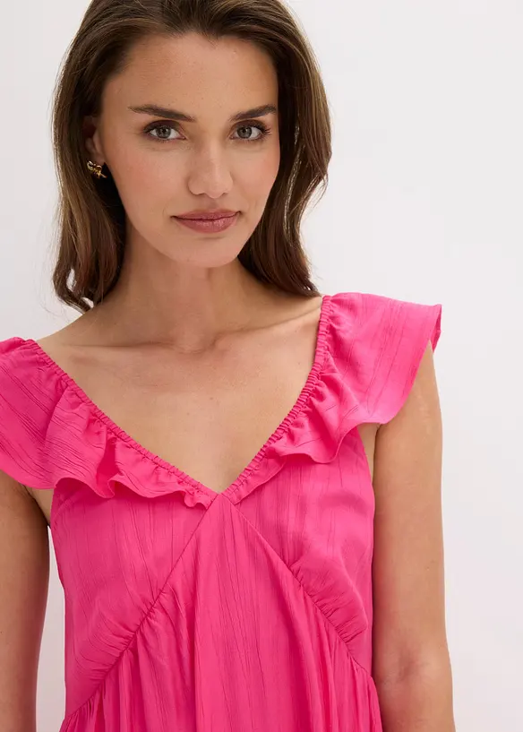 Robe &agrave; bretelles en viscose m&eacute;lang&eacute;e, bonprix