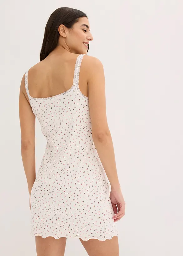 Chemise de nuit en mati&egrave;re c&ocirc;tel&eacute;e, bonprix