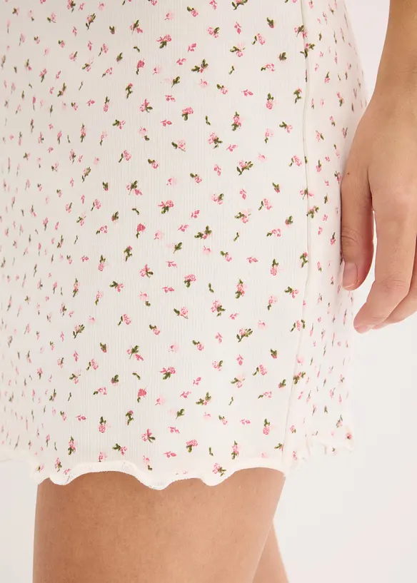 Chemise de nuit en mati&egrave;re c&ocirc;tel&eacute;e, bonprix