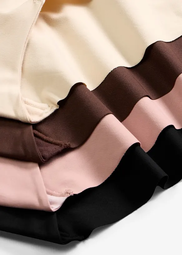 Lot de 4 slips maxi en microfibre &agrave; coutures invisibles, bonprix