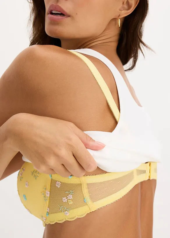 Soutien-gorge &agrave; coques et broderies, bonprix