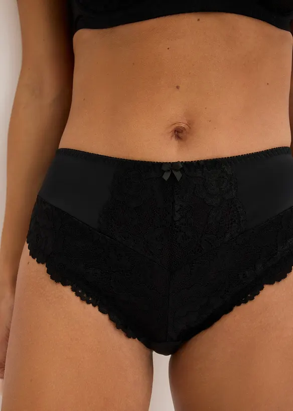 Lot de 2 slips maxi &agrave; dentelle florale, bonprix
