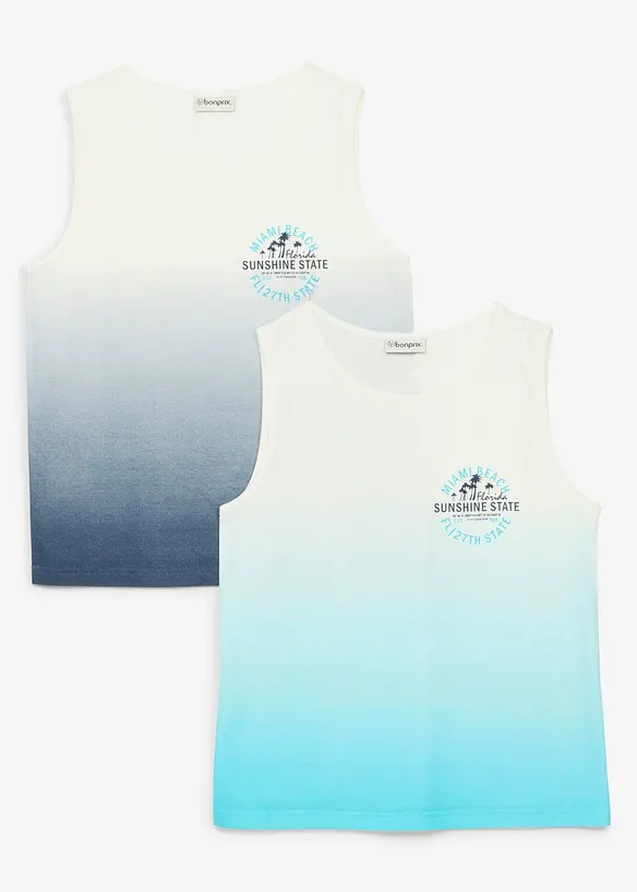 Lot de 2&nbsp;d&eacute;bardeurs 100% coton &agrave; d&eacute;grad&eacute; de couleurs, bonprix