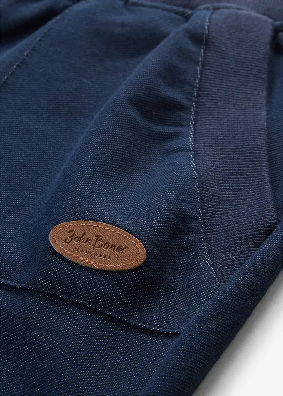 Pantalon 7/8 en molleton aspect jean, bonprix