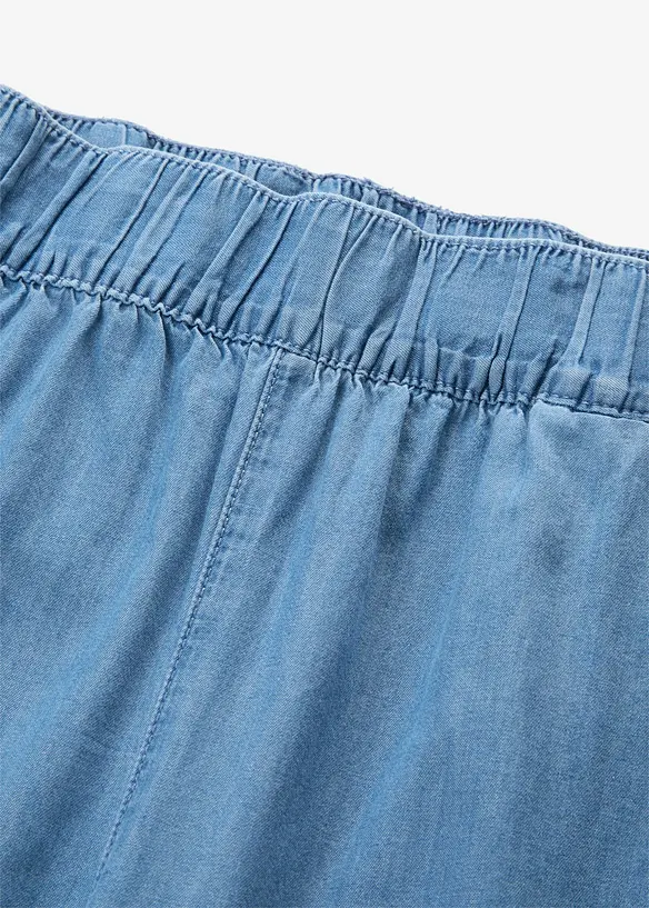 Jean &agrave; enfiler l&eacute;ger avec taille confortable, coupe large, bonprix