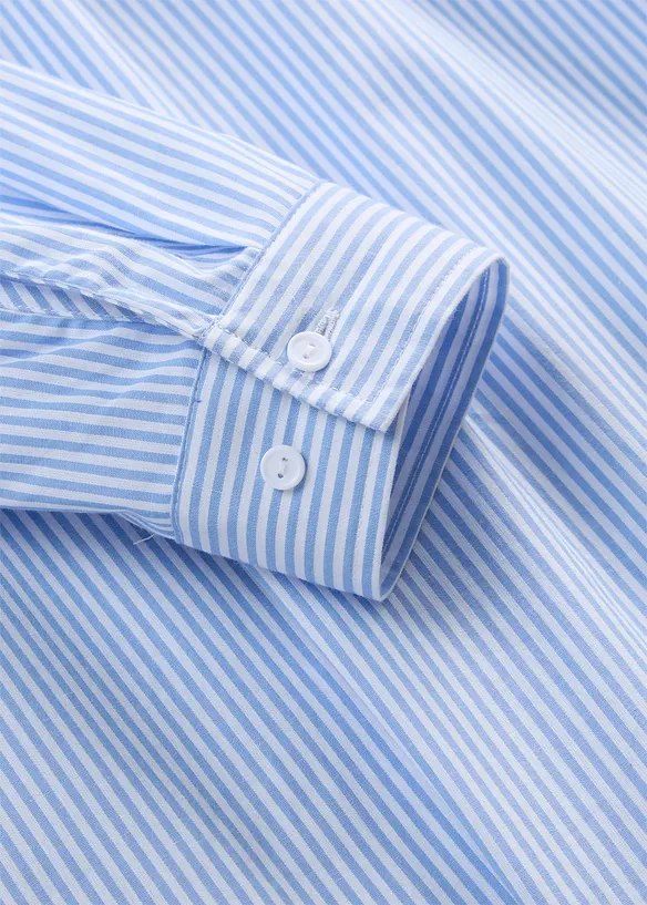 Hemdblusenkleid aus reiner Baumwolle, bonprix