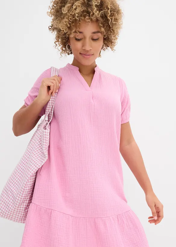Robe courte en gaze de coton, bonprix