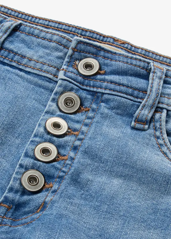Skinny-Jeans, Mid Waist, Destroyed, bonprix