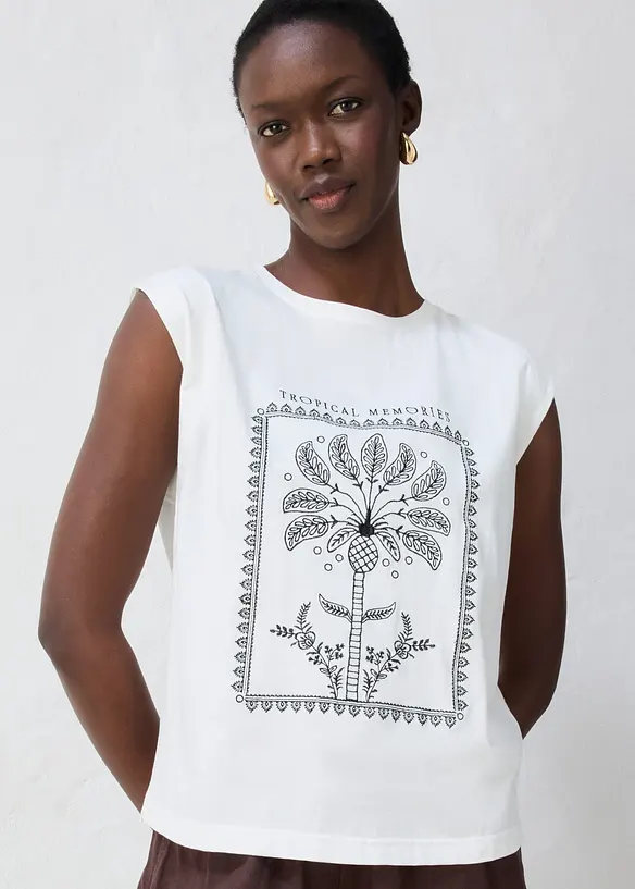 Shirt mit Seidenanteil, bonprix