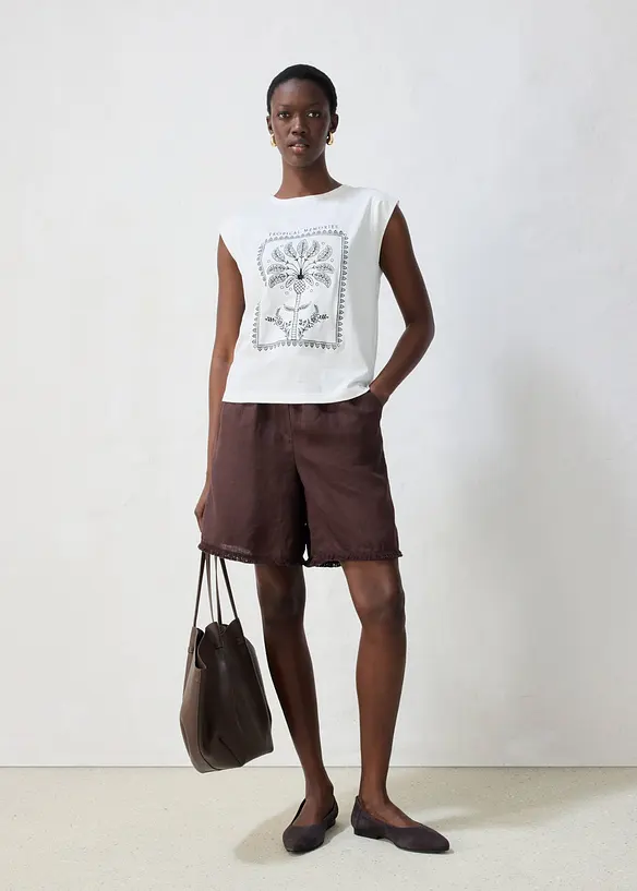 Shirt mit Seidenanteil, bonprix