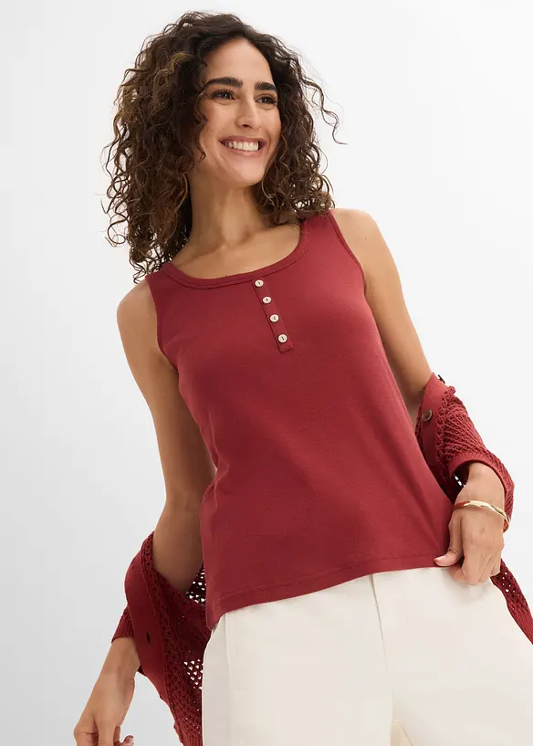 H&uuml;ftlanges Ripp-Top, bonprix