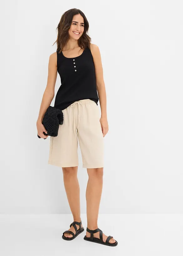 H&uuml;ftlanges Ripp-Top, bonprix