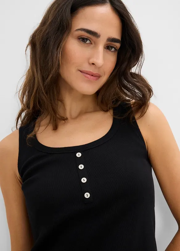 H&uuml;ftlanges Ripp-Top, bonprix