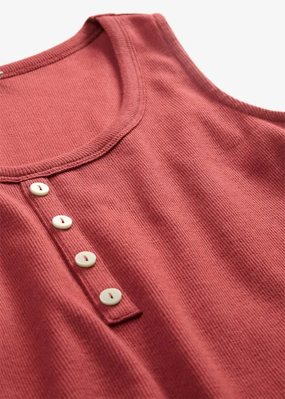 H&uuml;ftlanges Ripp-Top, bonprix