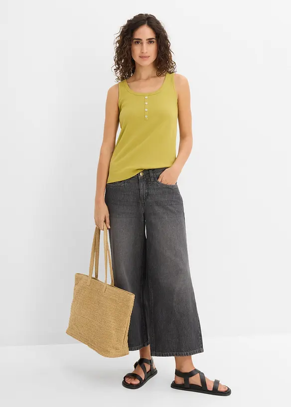 H&uuml;ftlanges Ripp-Top, bonprix