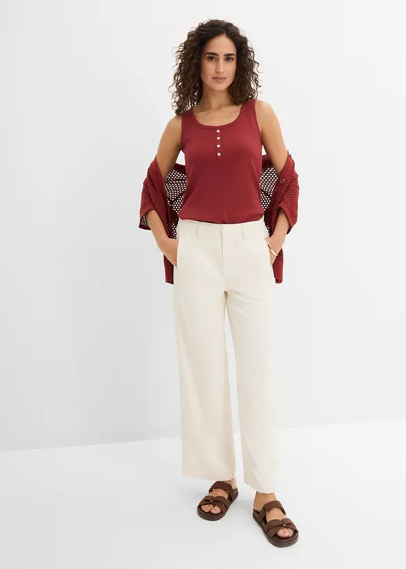 H&uuml;ftlanges Ripp-Top, bonprix