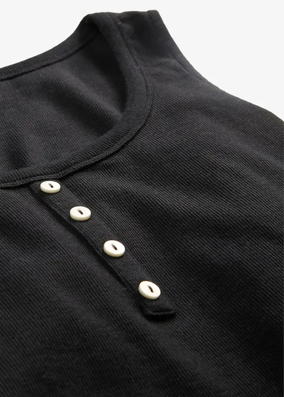 H&uuml;ftlanges Ripp-Top, bonprix