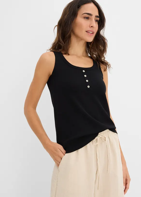 H&uuml;ftlanges Ripp-Top, bonprix