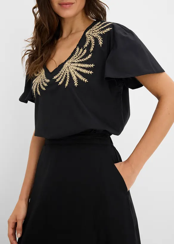 Maxirock  mit Stickerei, bonprix