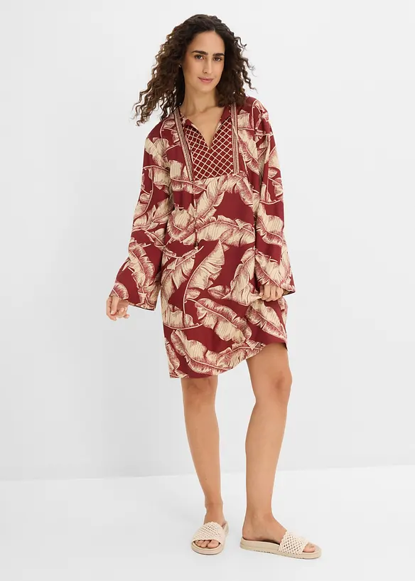 Tunika-Kleid aus flie&szlig;endem Viskose-Mix, bonprix