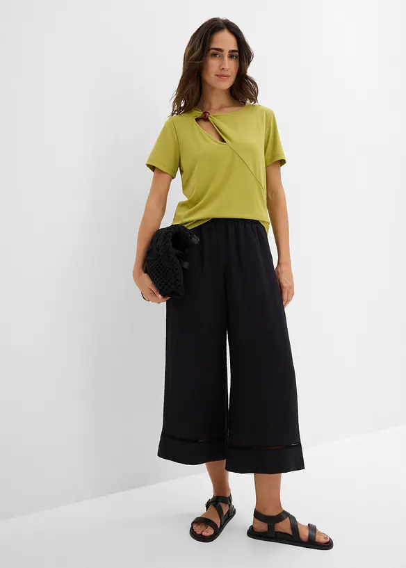 T-Shirt aus flie&szlig;endem Viskose-Mix, bonprix