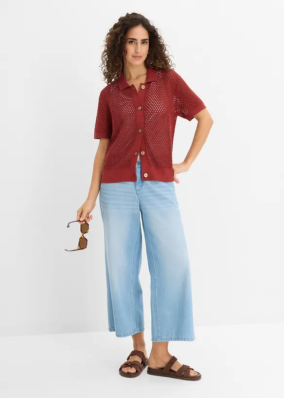 Ajour-Strickjacke, bonprix