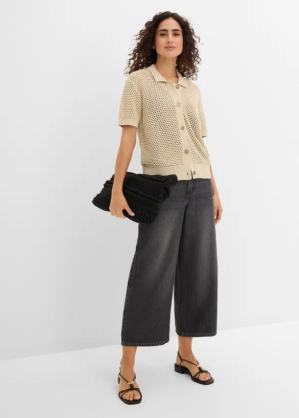 Ajour-Strickjacke, bonprix