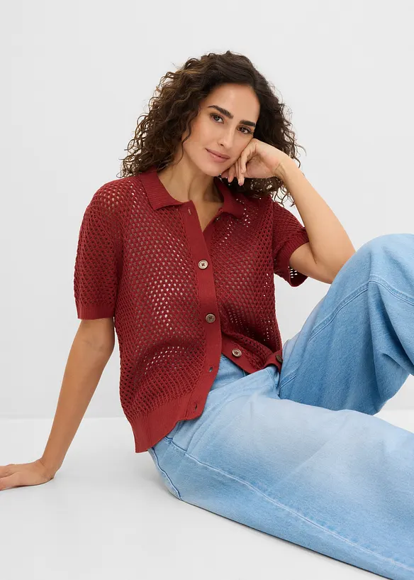 Ajour-Strickjacke, bonprix