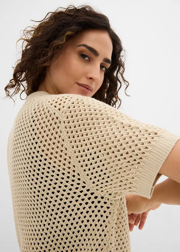 Ajour-Strickjacke, bonprix