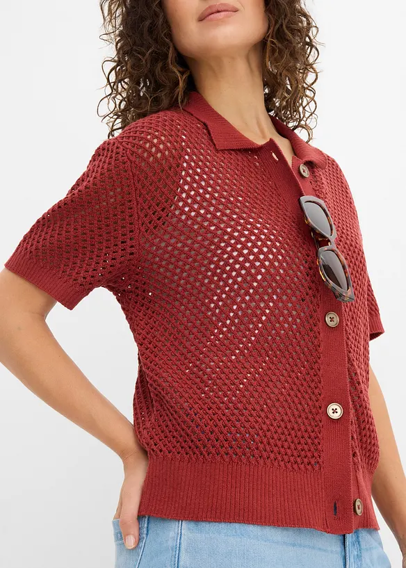 Ajour-Strickjacke, bonprix