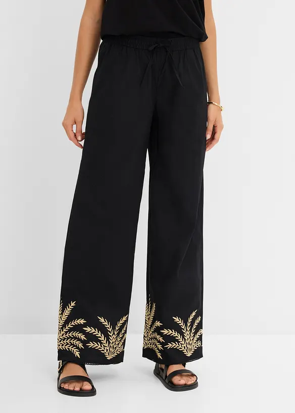 Palazzo-Hose mit Stickerei, bonprix