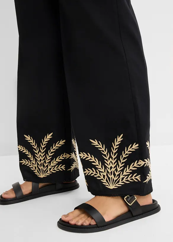 Palazzo-Hose mit Stickerei, bonprix