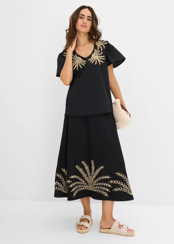 Bluse mit Stickerei, bonprix