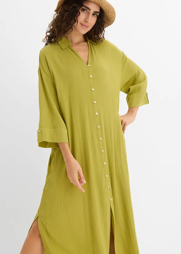 Kaftan-Kleid aus flie&szlig;ender Viskose, bonprix