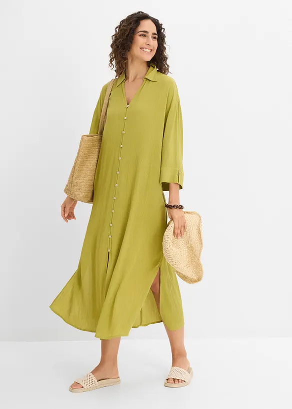 Kaftan-Kleid aus flie&szlig;ender Viskose, bonprix