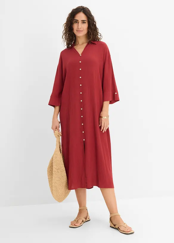 Kaftan-Kleid aus flie&szlig;ender Viskose, bonprix