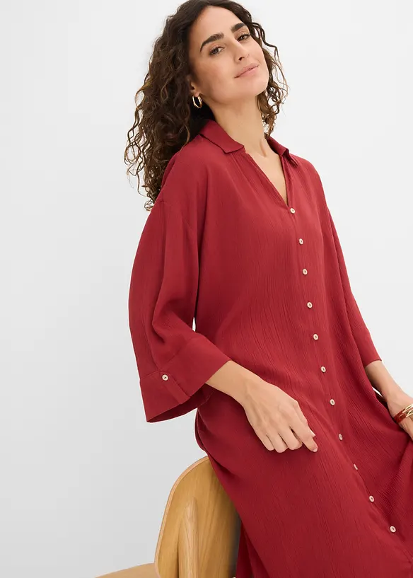 Kaftan-Kleid aus flie&szlig;ender Viskose, bonprix