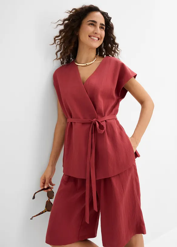 Westentop mit G&uuml;rtel aus Viskose-Mix, bonprix