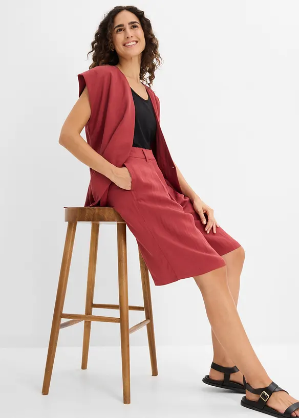 Konfektionierte Bermuda-Hose aus Viskose-Mix, bonprix