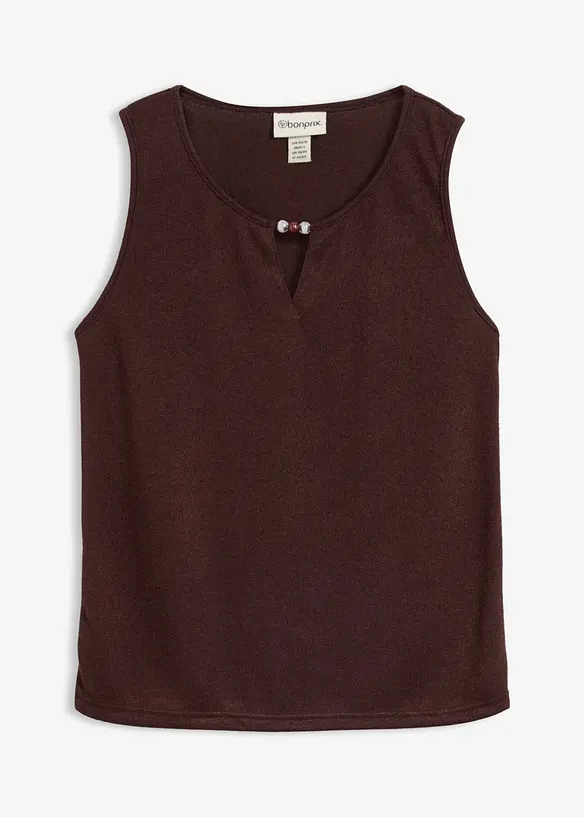 Stricktop mit Perlendetail, bonprix