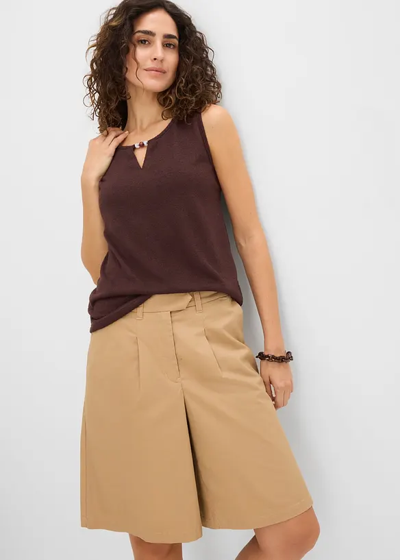 Stricktop mit Perlendetail, bonprix