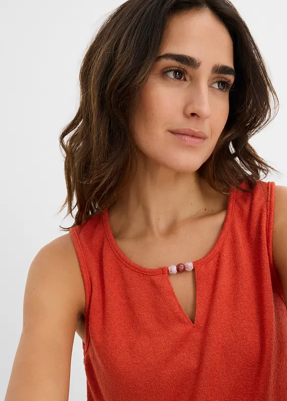 Stricktop mit Perlendetail, bonprix