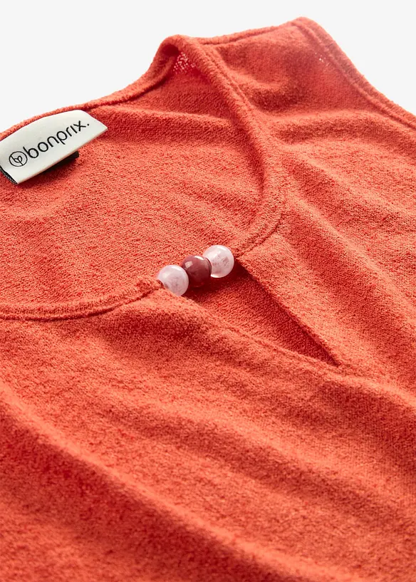 Stricktop mit Perlendetail, bonprix
