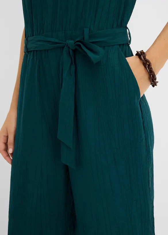 Viskose-Jumpsuit mit Kelchkragen, bonprix